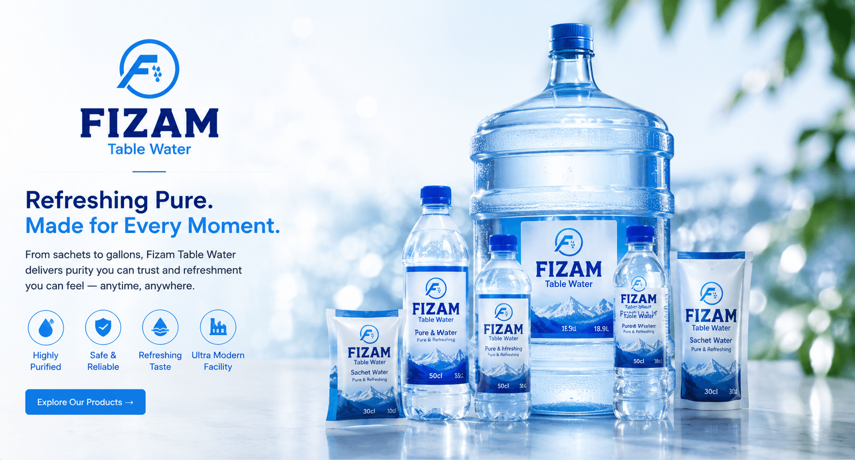 Fizam Table Water dispenser bottle